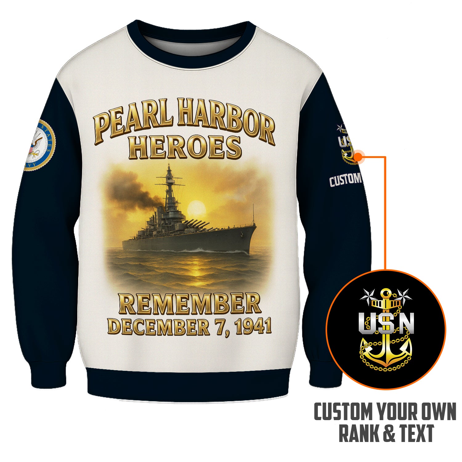 Personalized US Navy Sweatshirt JSTS04