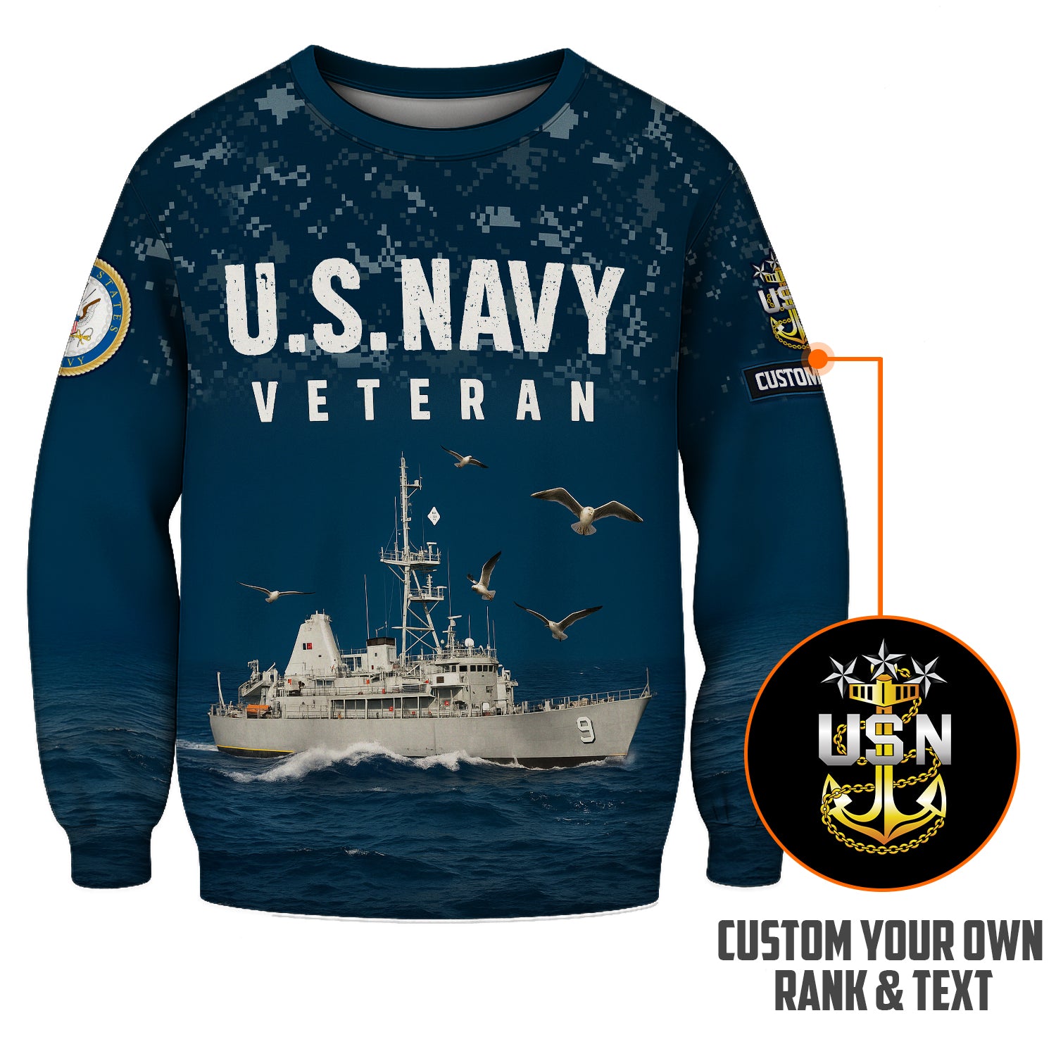 Personalized US Navy Sweatshirt JSTS11