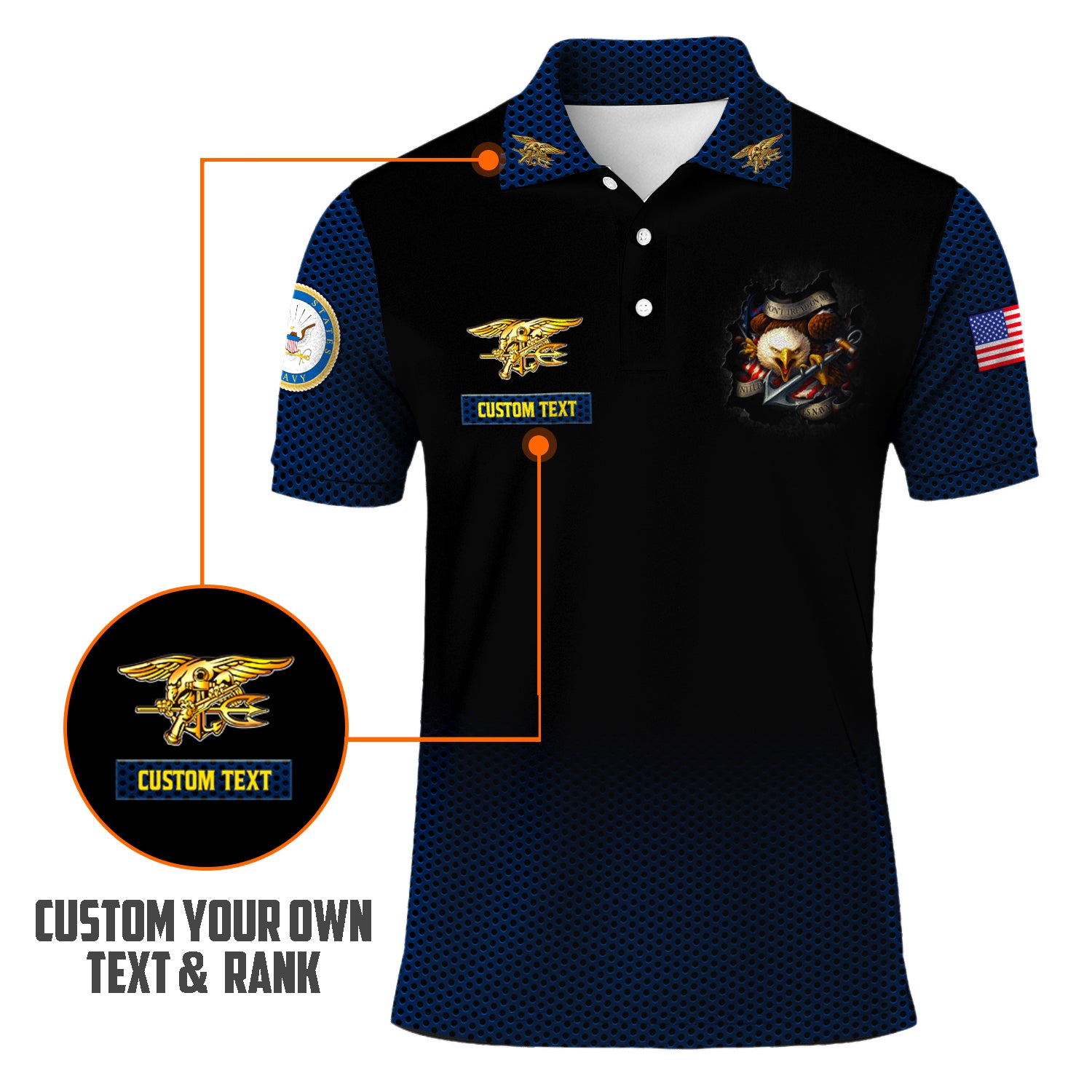 US Navy SEAL Polo Shirt – Special Forces Eagle Design