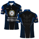 US Navy Veteran Polo Shirt – Bold Crest & Custom Rank Tribute Edition