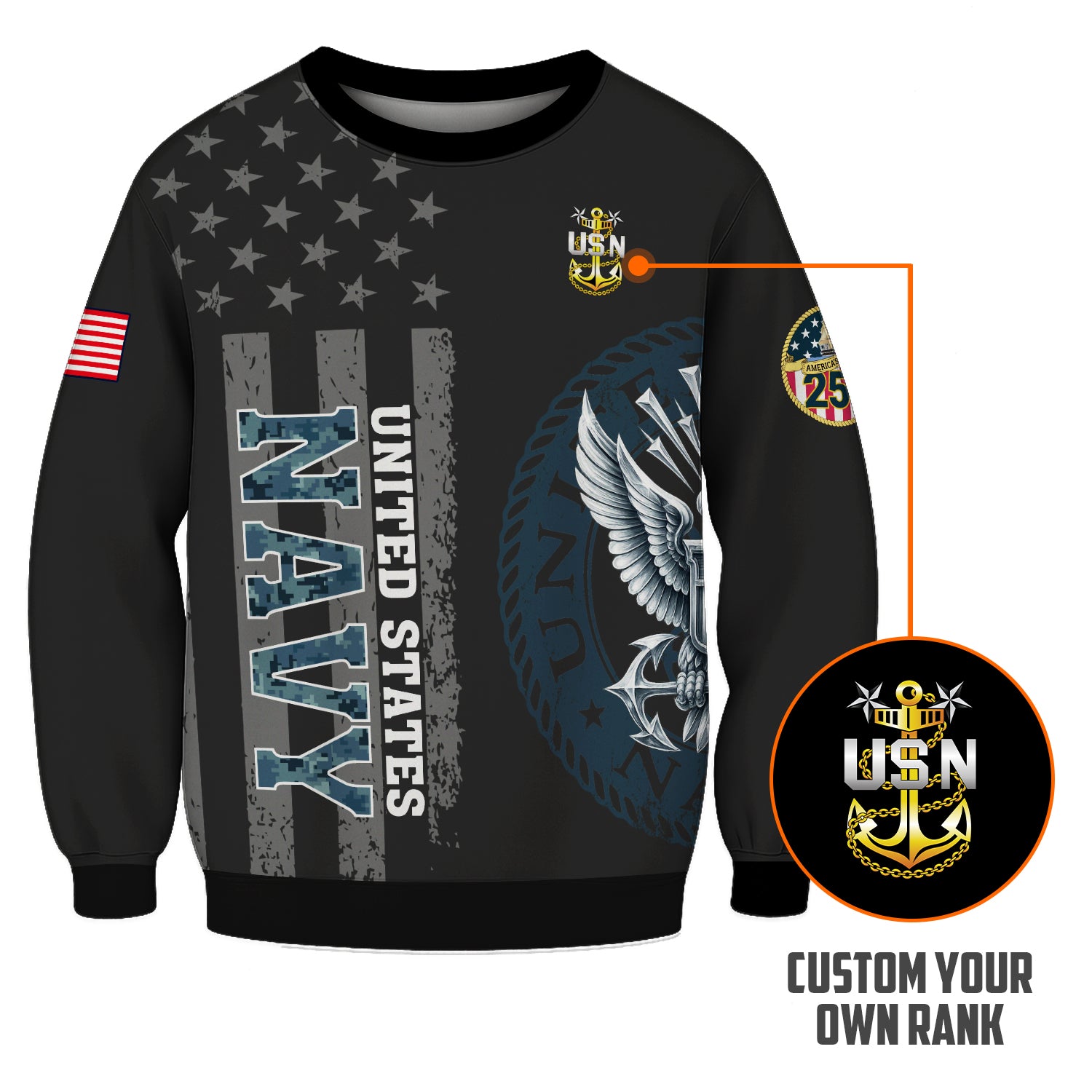 Personalized US Navy Sweatshirt TSTS04