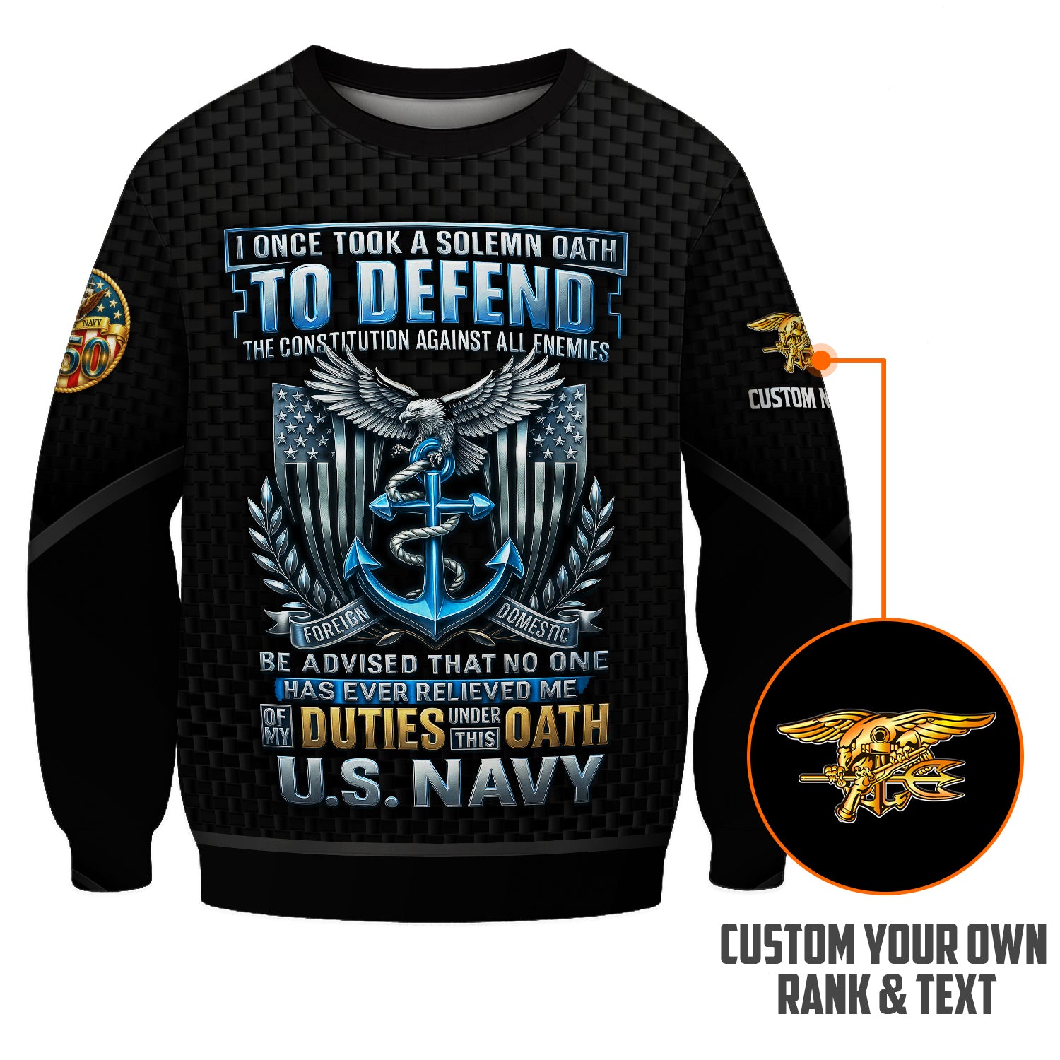 Personalized US Navy Sweatshirt JSTS10