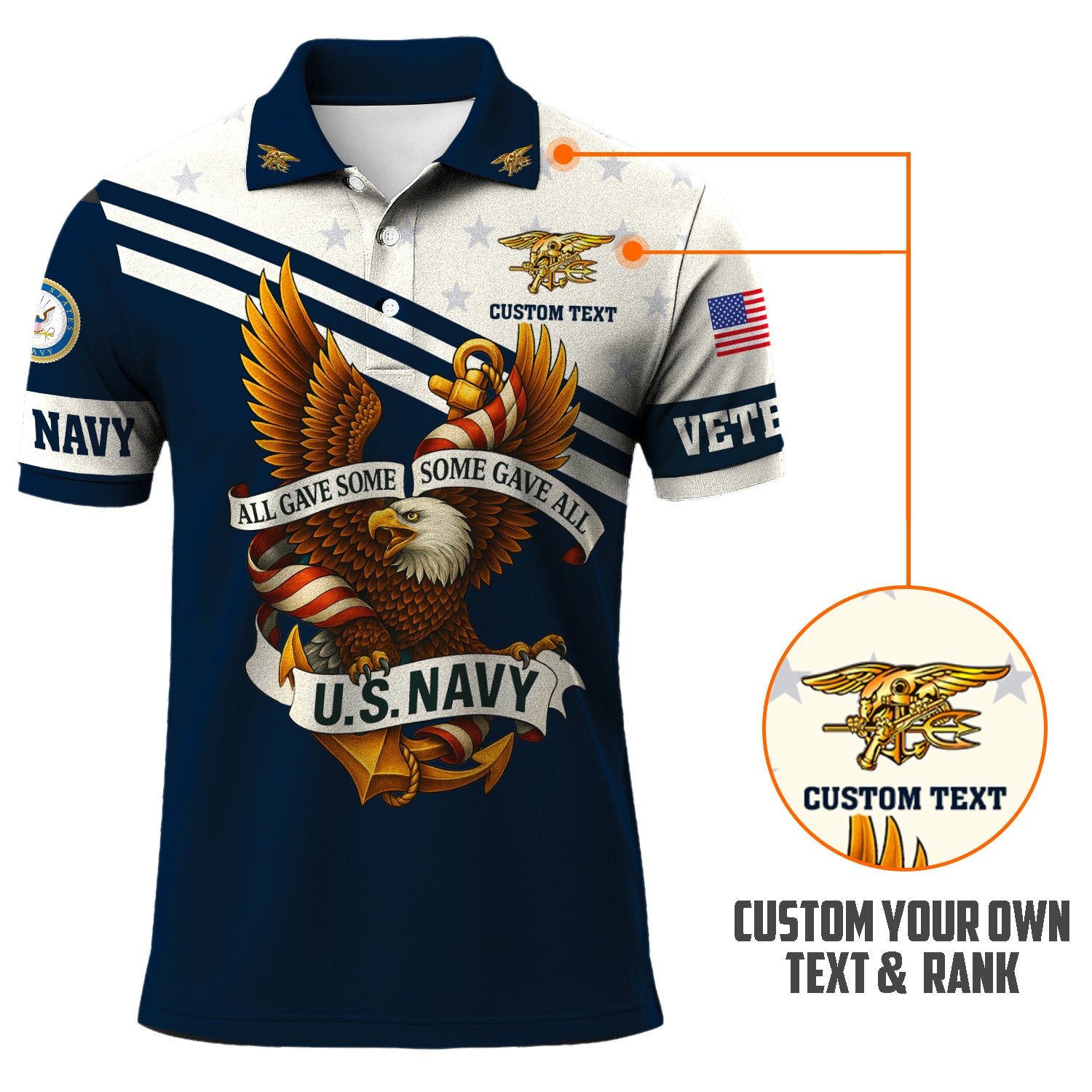 US Navy Veteran Polo Shirt – All Gave Some, Some Gave All Polo Shirt
