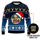 Personalized US Navy Christmas Ugly Sweater JUST07