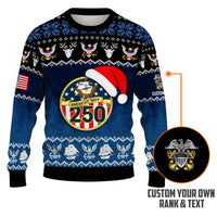 Personalized US Navy Christmas Ugly Sweater JUST07