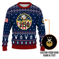 Personalized US Navy Christmas Ugly Sweater UST001