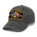 Custom Ranks & Text Premium Washed Denim Cap DC013