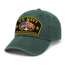 Custom Ranks & Text Premium Washed Denim Cap DC013