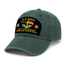 Custom Ranks & Text Premium Washed Denim Cap DC010