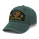 Premium Washed Denim Cap – Embroidered-Effect Print DC003