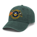 Premium Washed Denim Cap – Embroidered-Effect Print DC008