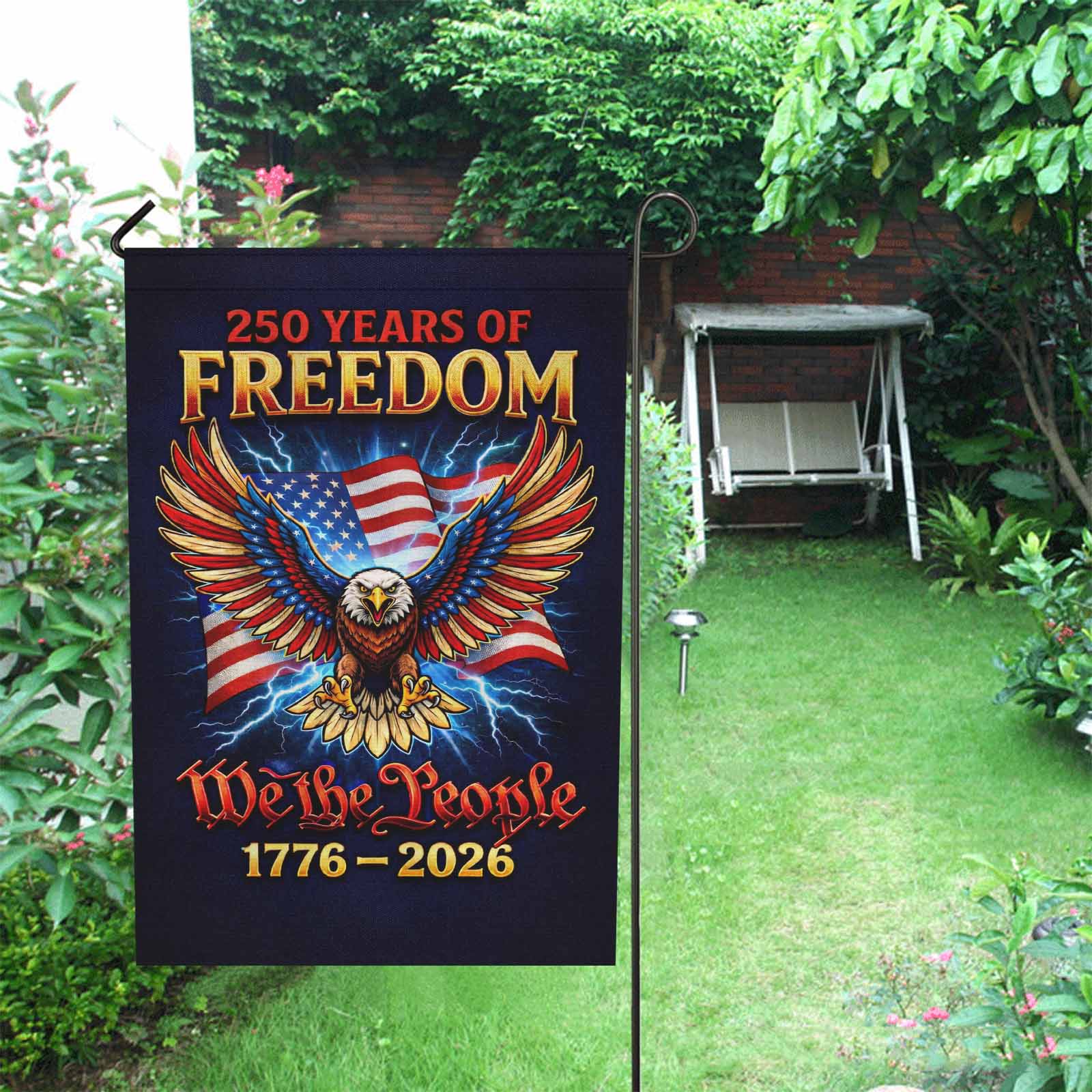 America 250 Garden Flag We The People Patriotic Eagle 250 Years of Freedom 1776-2026