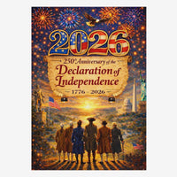 America 250 House Flag Declaration of Independence 1776-2026 USA Patriotic Flag