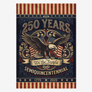 Patriotic Eagle USA 250 Years Independence House Flag