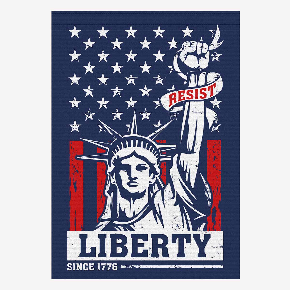 Resist Liberty House Flag Patriotic Statue of Liberty Since 1776 American Freedom Banner