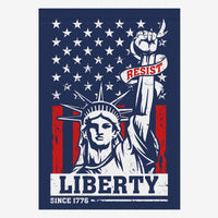 Resist Liberty House Flag Patriotic Statue of Liberty Since 1776 American Freedom Banner