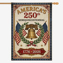America 250 Semiquincentennial House Flag 1776–2026 Patriotic Banner