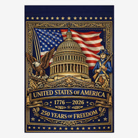 United States of America 250 House Flag 1776-2026 Patriotic Capitol Eagle Banner