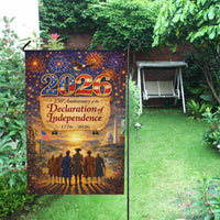 America 250 Garden Flag 2026 Declaration of Independence 1776-2026 Patriotic USA Decor
