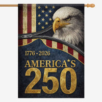 America’s 250 House Flag 1776–2026 Patriotic Eagle USA Banner