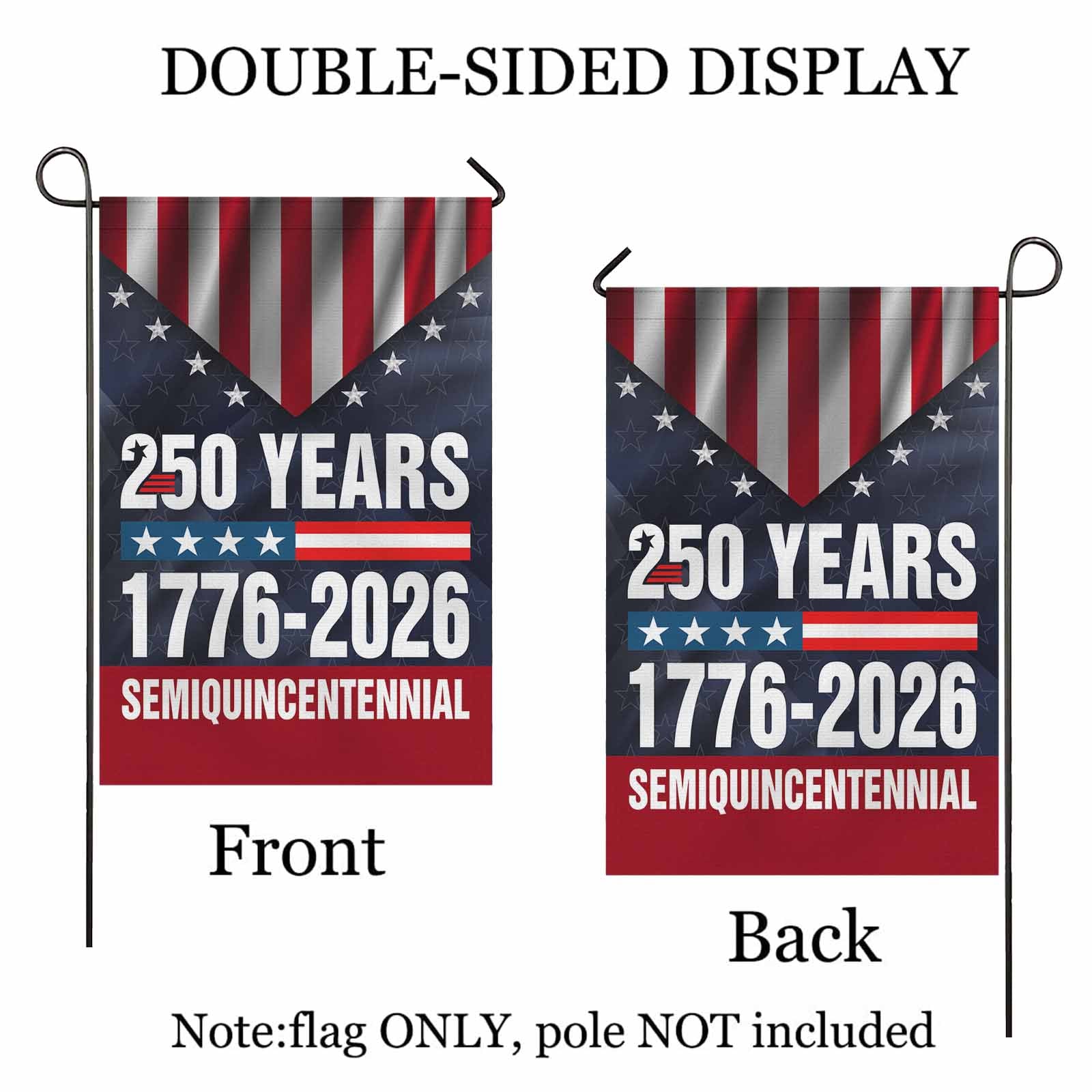 250 Years Semiquincentennial Garden Flag