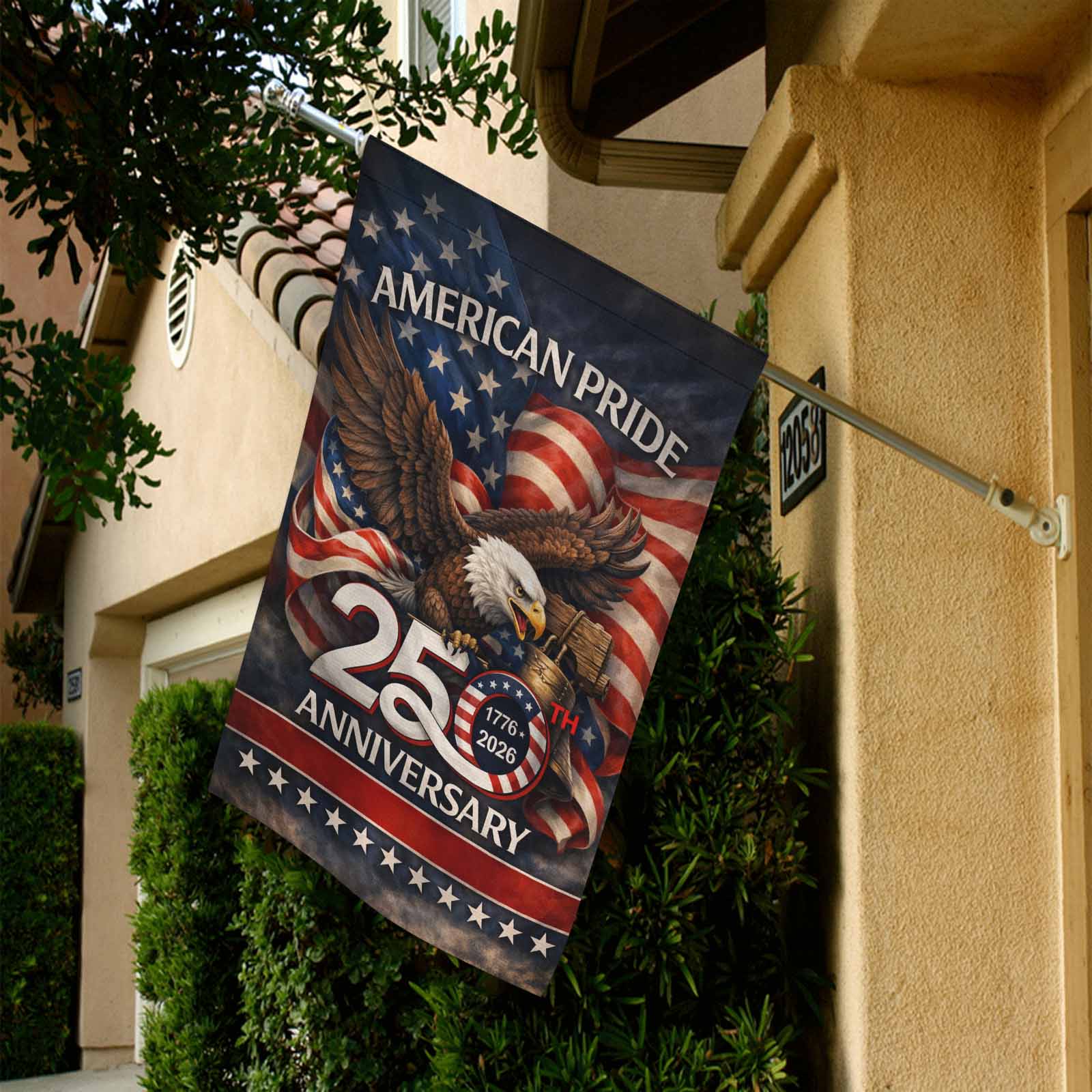 American Pride 250th Anniversary Garden Flag Patriotic Eagle USA 1776-2026 Independence Decor