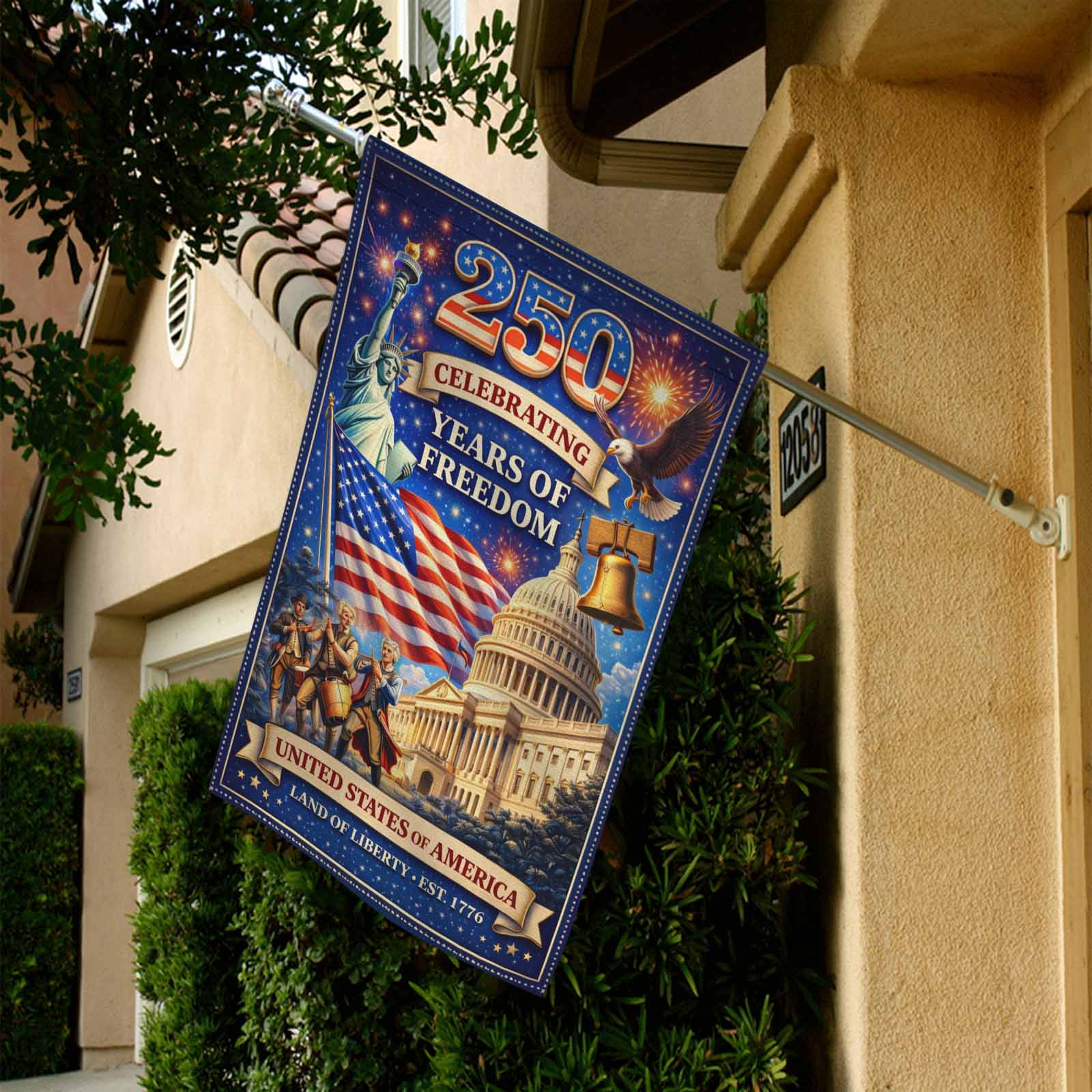 America 250 Garden Flag – Celebrating 250 Years of Freedom 1776–2026