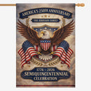 Custom America 250th Anniversary House Flag 1776–2026 Family Name