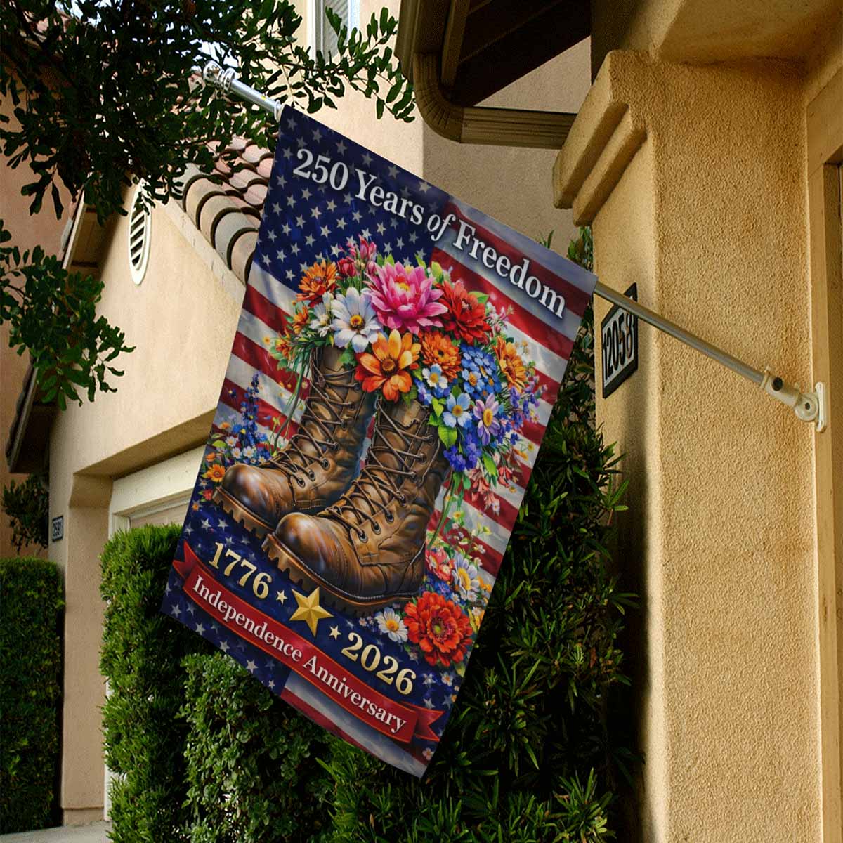 America 250 House Flag ΓÇô 1776ΓÇô2026 Veteran Independence Anniversary