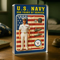 Custom Acrylic Plaque with Service Dress White Uniform