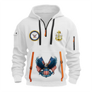 Custom US Navy Ranks Quarter Zip Hoodie TQZ01