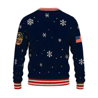 US Navy 250 Anchored In Christmas Spirit Christmas Ugly Sweater
