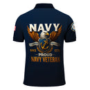 US Navy Veteran Polo Shirt – 250th Anniversary Custom Rank & Text