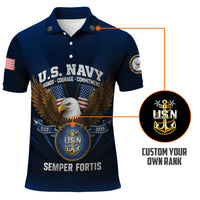 US Navy Polo Shirt – "Honor – Courage – Commitment" Polo