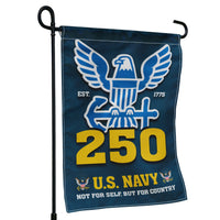 US Navy Est 1775 Not For Self, But For Country Garden Flag Twin-Side Printing