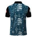 US Navy 250th Anniversary Polo Shirt – Ship Map Design with Custom Rank