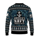 Personalized US Navy Christmas Ugly Sweater JUST06