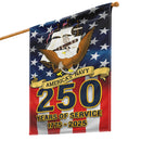 US Navy 250 Years Of Service Garden Flag Twin-Side Printing