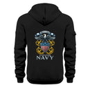 Custom US Navy Ranks Quarter Zip Hoodie TQZ05