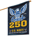 US Navy Est 1775 Not For Self, But For Country Garden Flag Twin-Side Printing