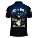 US Navy 250th Anniversary Polo Shirt – Gradient Design with Custom Rank & Text