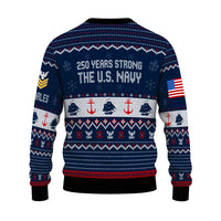 Personalized US Navy Christmas Ugly Sweater UST003