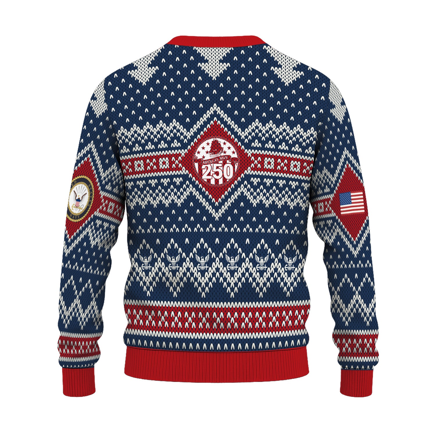 Personalized US Navy Christmas Ugly Sweater TUST09