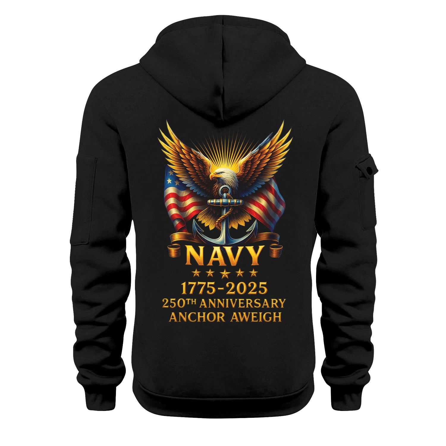 Personalized US Navy Quater Zip Hoodie JQZ02