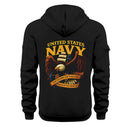 Personalized US Navy Quater Zip Hoodie JQZ04
