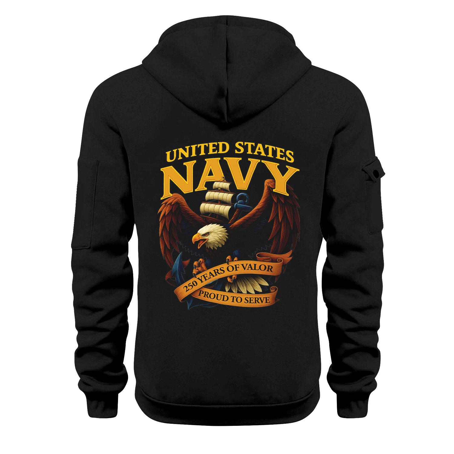 Personalized US Navy Quater Zip Hoodie JQZ04