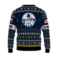 Personalized US Navy Christmas Ugly Sweater UST004