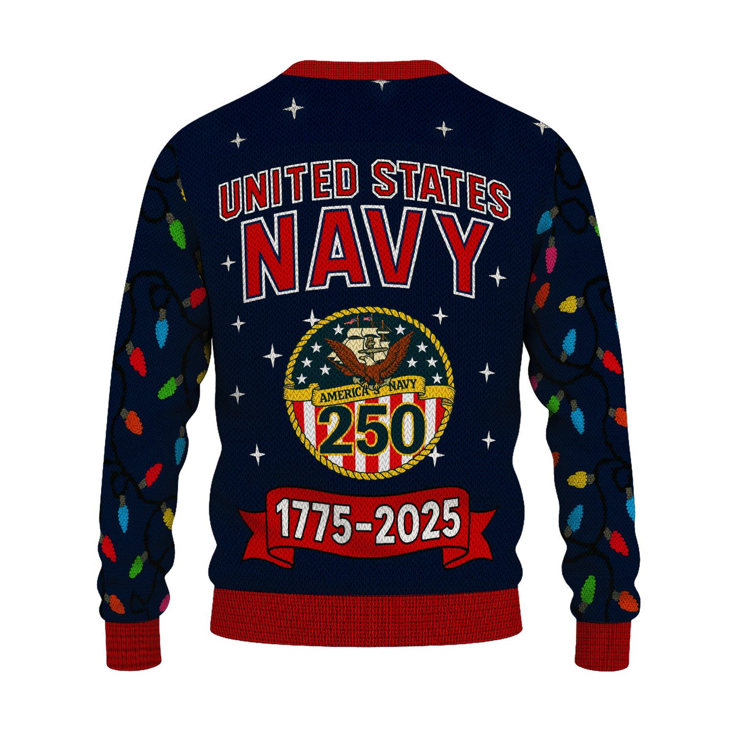 US Navy 1775 - 2025 Christmas Ugly Sweater