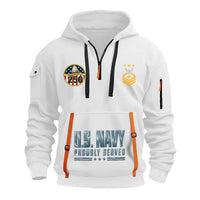 Personalized US Navy Quarter Zip Hoodie TQZ07