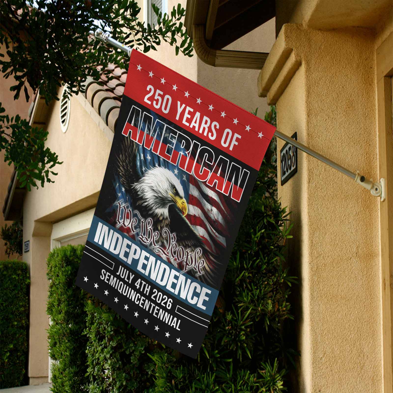 250 Years of American Independence Garden Flag – We The People Eagle 1776–2026